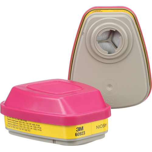 6000 Series Respirator Cartridges, Gas/Vapour Cartridge, Organic Vapour/Acid Gas/P100 OCP Construction Supplies