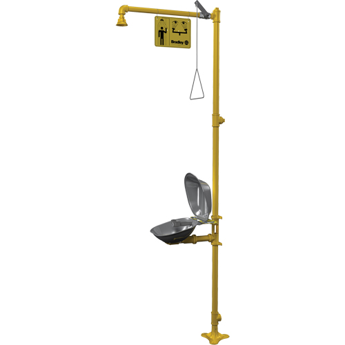 Halo Combination Emergency Shower & Eyewash Station OCP Construction Supplies