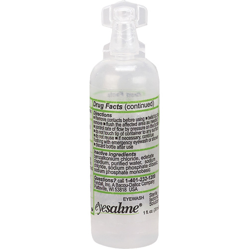 Bouteilles de solution saline pour douche oculaire, Bouteille Plein, 1 oz OCP Construction Supplies