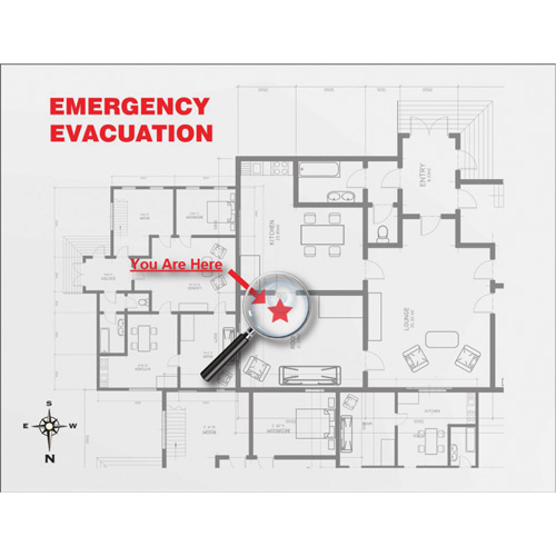 Evacuation Map Holder Clear Insert OCP Construction Supplies