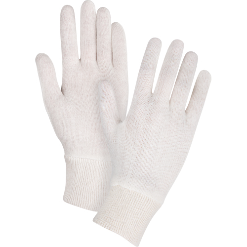 Mediumweight Inspection Gloves, Poly/Cotton, Knit Wrist Cuff, Men's OCP Construction Supplies