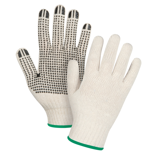 Gants tricot&eacute;s de poids lourd, Poly/coton, Un c&ocirc;t&eacute;, Calibre 7, Moyen OCP Construction Supplies