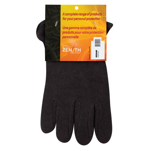 Gants de jersey, Grand, Brun, Molleton rouge, &agrave; enfiler OCP Construction Supplies