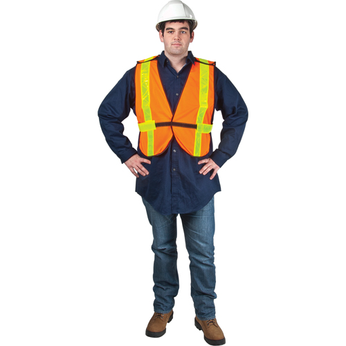 Veste de s&eacute;curit&eacute; d'usage standard, Orange haute visibilit&eacute;, Moyen, Polyester OCP Construction Supplies
