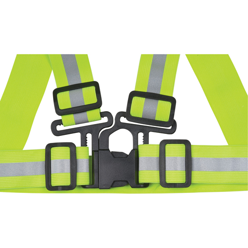Standard-Duty Safety Harness, High Visibility Lime-Yellow, Silver Reflective Colour, Medium OCP Construction Supplies