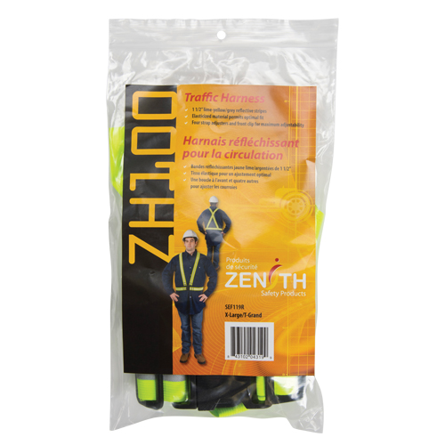 Harnais de s&eacute;curit&eacute; d'usage standard, Jaune lime haute visibilit&eacute;, Couleur r&eacute;fl&eacute;chissante Argent, T-Grand OCP Construction Supplies