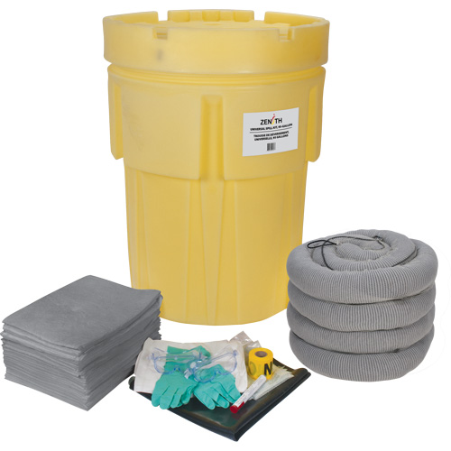 Trousse &eacute;conomique de lutte contre les d&eacute;versements, Universel, Baril, Absorbance de 95 gal. US OCP Construction Supplies