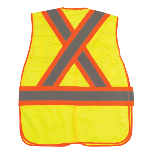 CSA Compliant High Visibility Surveyor Vest, High Visibility Lime-Yellow, 2X-Large, Polyester OCP Construction Supplies