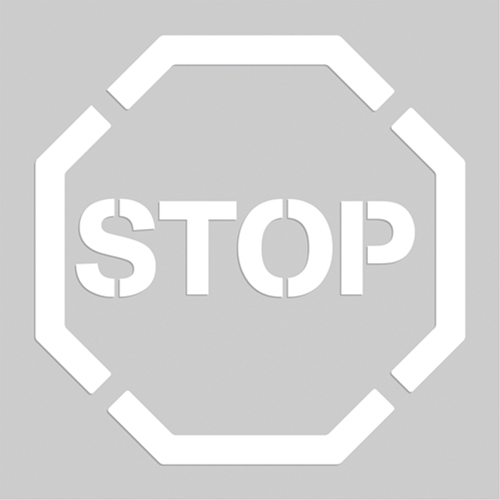 Floor Marking Stencils - Stop, Pictogram, 20" x 20" OCP Construction Supplies
