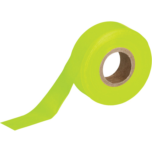 Flagging Tape, 1.188" W x 150' L, Fluorescent Lime OCP Construction Supplies