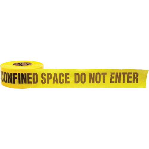 Barricade Tape, English, 3" W x 1000' L, 3 mils, Black on Yellow OCP Construction Supplies