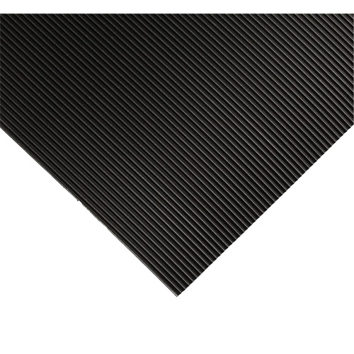 Corrugated Switchboard Matting No.702, 2' W x 3' L, 1/4" Thickness, Black, PVC OCP Construction Supplies