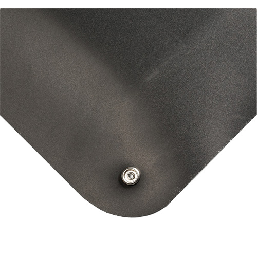 Electrically Conductive Mat No.786, 3' W x 10' L x 15/16" T, PVC, Smooth, Black OCP Construction Supplies