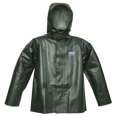 Journeyman Chemical Resistant Rain Jacket, 3X-Large, Green, Polyester/PVC OCP Construction Supplies