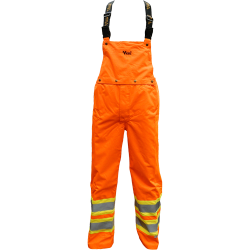 Journeyman Detachable Bib Safety Pants, Polyester, Small, High Visibility Orange OCP Construction Supplies