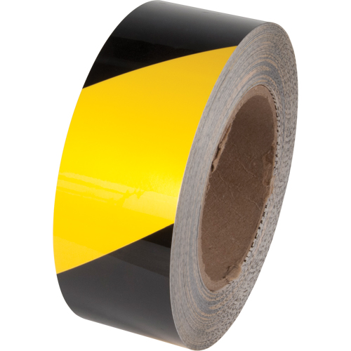 Ruban de marquage pour plancher Tuff Mark, 3" x 100', Polyester, Noir et jaune OCP Construction Supplies