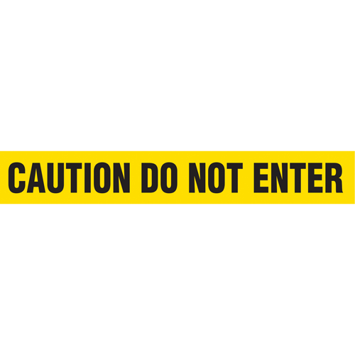 Rubans pour barricades, Anglais, 3" la x 1000' lo, 2 mils, Noir sur jaune OCP Construction Supplies