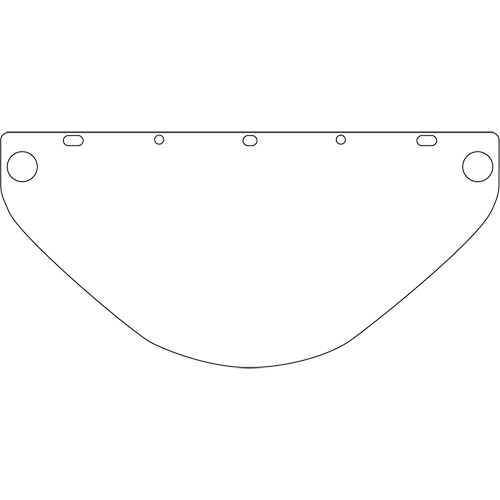 Dynamic Die Cut Faceshield Visor, PETG, Clear Tint OCP Construction Supplies