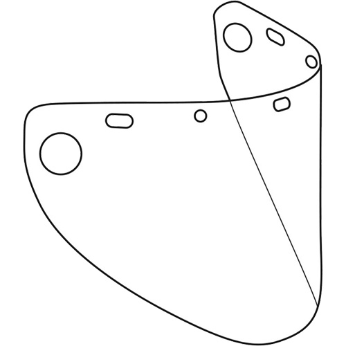 Visi&egrave;re d&eacute;coup&eacute;e &agrave; l'emporte-pi&egrave;ce et form&eacute;e Dynamic, Polycarbonate, Teinte Transparent OCP Construction Supplies