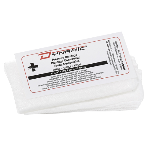 Dynamic Compress Bandage In Bag, 4" L x 4" W OCP Construction Supplies