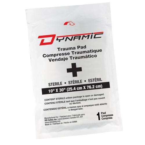 Pansement de trauma Dynamic, Tampon, 10" lo x 30" la, St&eacute;rile, Dispositif m&eacute;dical Classe 1 OCP Construction Supplies