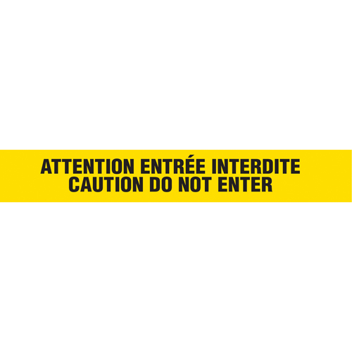 Rubans pour barricades, Bilingue, 3" la x 1000' lo, 3 mils, Noir sur jaune OCP Construction Supplies
