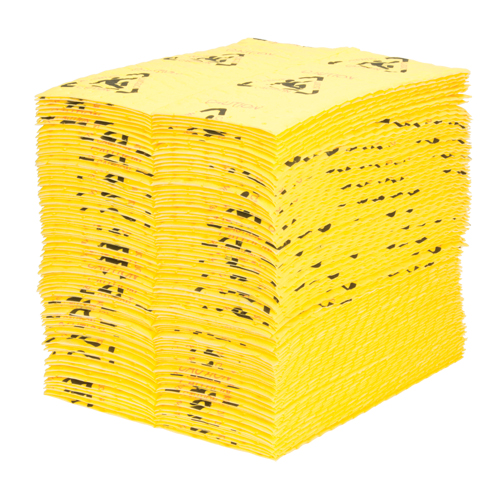 Tampons d'avertissement de premi&egrave;re qualit&eacute; - absorbants haute visibilit&eacute;, Universel, 15" x 18", 24,4 gal. d'absorption OCP Construction Supplies