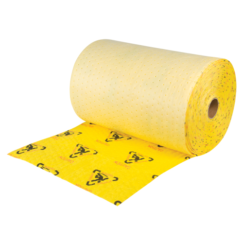 Rouleaux d'avertissement de premi&egrave;re qualit&eacute; - absorbants haute visibilit&eacute;, Lourd, 150' lo x 24" la, Absorption 37,6 gal. OCP Construction Supplies