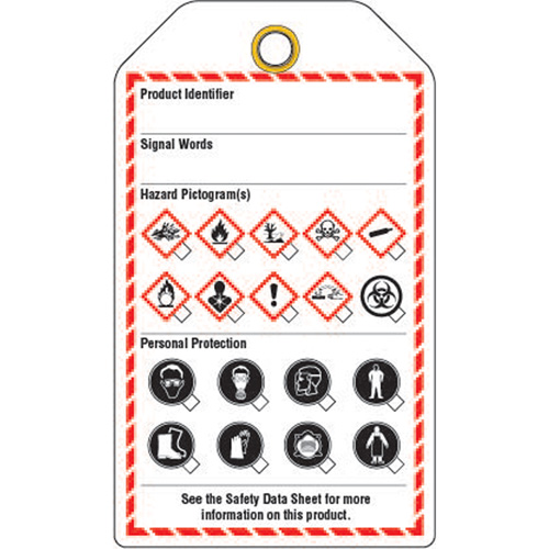 Workplace Tags, Cardstock, 3-3/8" W x 5-3/4" H, English OCP Construction Supplies