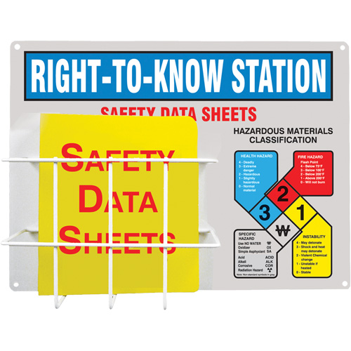 Station d'information de style panier en aluminium, Anglais, Compris reliures OCP Construction Supplies