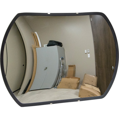 Roundtangular Convex Mirror with Bracket, 12" H x 18" W, Indoor/Outdoor OCP Construction Supplies