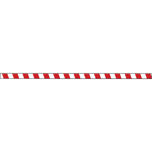 Marqueur robuste pour le sol Tough-Mark, Rectangle, 48" lo x 2" la, Rouge et blanc, Poly&eacute;thyl&egrave;ne OCP Construction Supplies