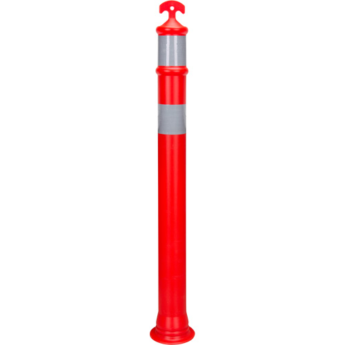 Poteau d&eacute;lin&eacute;ateur &agrave; visibilit&eacute; &eacute;lev&eacute;e &agrave; dessus en T, 42" h, Orange OCP Construction Supplies