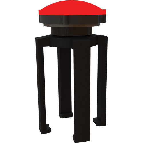PLUS Barrier System Strobe Light Bracket & Red Strobe Light, Black OCP Construction Supplies