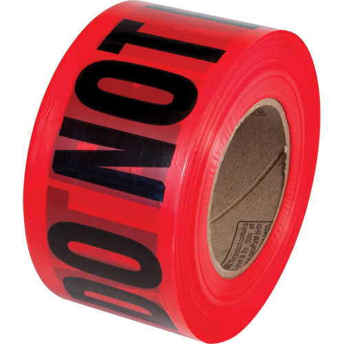 Ruban pour barricades Danger Do Not Enter PrimeGuard, Anglais, 3" la x 1000' lo, Noir/rouge OCP Construction Supplies