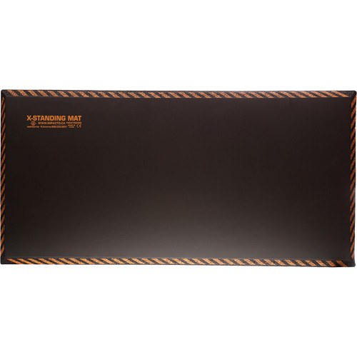 Tapis anti-fatigue pour travail debout, Lisse, 18" x 36" x 1", Noir, Caoutchouc OCP Construction Supplies
