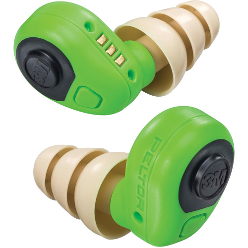 Peltor Electronic Earplugs, Uncorded, Pair - Plastic Case, 23 dB NRR, Large/Medium/Small OCP Construction Supplies