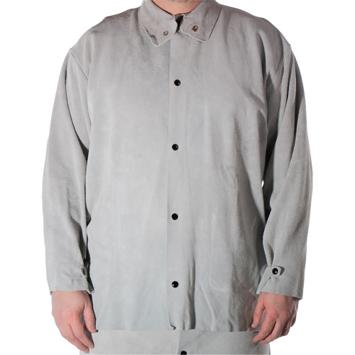 Cowhide Split Leather Welding Jacket, Leather, Small, Grey OCP Construction Supplies