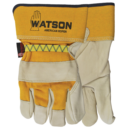 American Roper Gloves, Large, Grain Cowhide Palm, Cotton Inner Lining OCP Construction Supplies