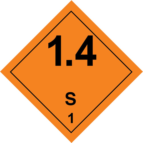 &eacute;tiquettes de manutention de mati&egrave;res dangereuses, 4" lo x 4" la, Noir/orange OCP Construction Supplies