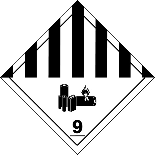 DOT Hazardous Material Handling Labels, 4" L x 4" W, Black on White OCP Construction Supplies
