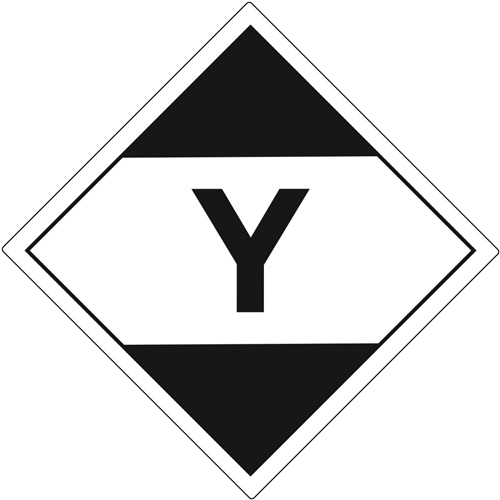 "Y" Limited Quantity Air Shipping Labels, 4" L x 4" W, Black on White OCP Construction Supplies