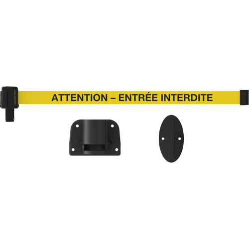 Syst&egrave;me de montage mural pour barri&egrave;re PLUS, Plastique, Fixation par vis, 15', Ruban Jaune OCP Construction Supplies
