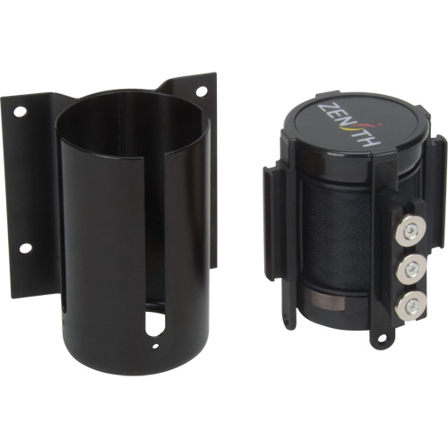 Barri&egrave;re &agrave; fixation murale avec ruban magn&eacute;tique, Acier, Fixation par vis, 12', Ruban Noir OCP Construction Supplies