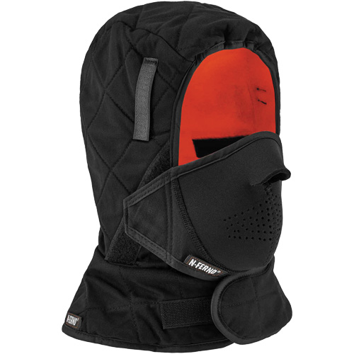 N-Ferno&reg; 3-Layer Winter Hard Hat Liner with Mouthpiece, Fleece Lining, One Size, Black OCP Construction Supplies