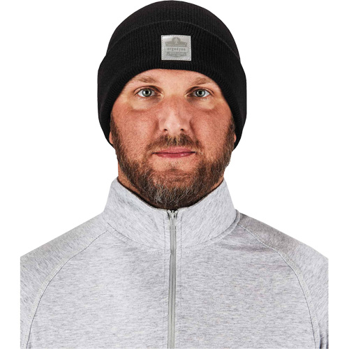 N-Ferno&reg; Rib Knit Beanie Hat, One Size, Black OCP Construction Supplies