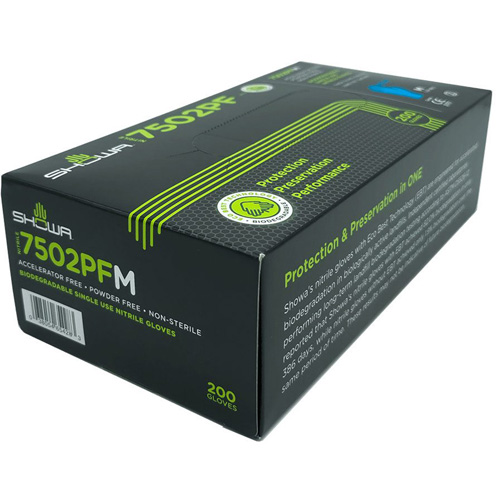 Gants jetables biod&eacute;gradable, T-petit, Nitrile, 2,5 mils, Sans poudre, Bleu OCP Construction Supplies