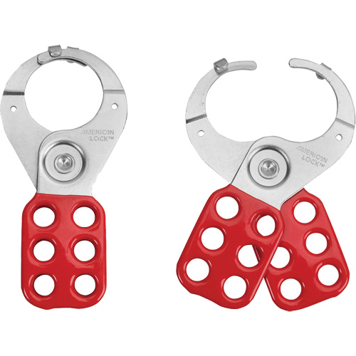 Tabbed Steel Lockout Hasp, Red OCP Construction Supplies