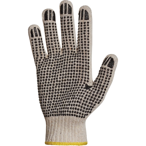 Sure Grip&reg; PVC Dotted String Knit Glove, Poly/Cotton, Single Sided, 7 Gauge, X-Small OCP Construction Supplies