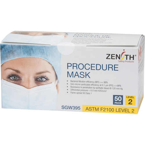 Masques d'intervention jetables, ASTM F2100 Niveau 2, Classe 1 OCP Construction Supplies